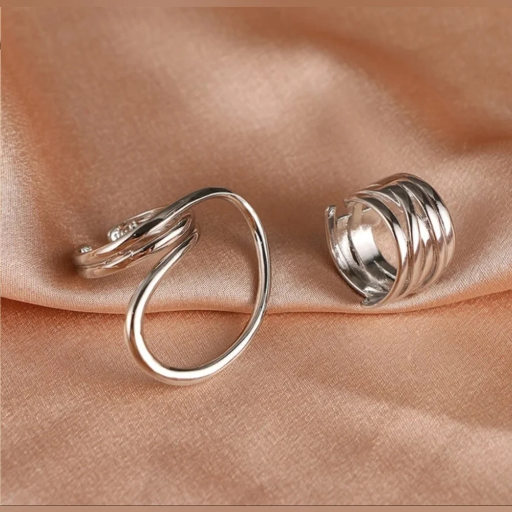 Twist Ring NWT Set of 2 Silver Rings